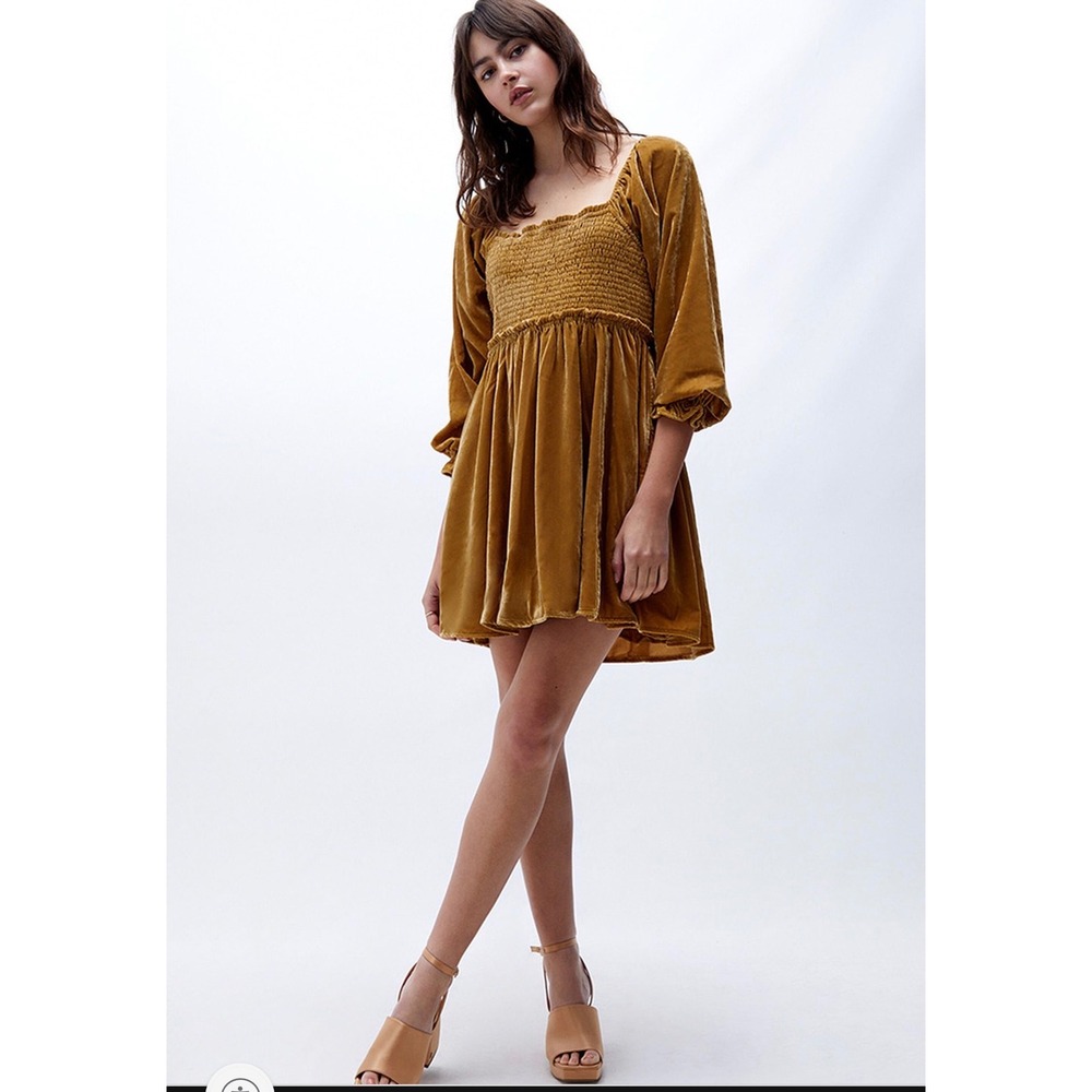 Free People Daphne Velvet Mini Dress| Small